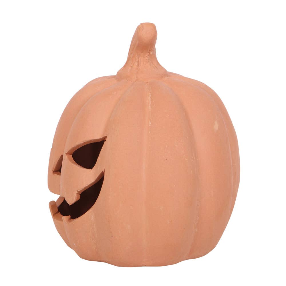 Citrouille d'Halloween en terre cuite 12,5 cm