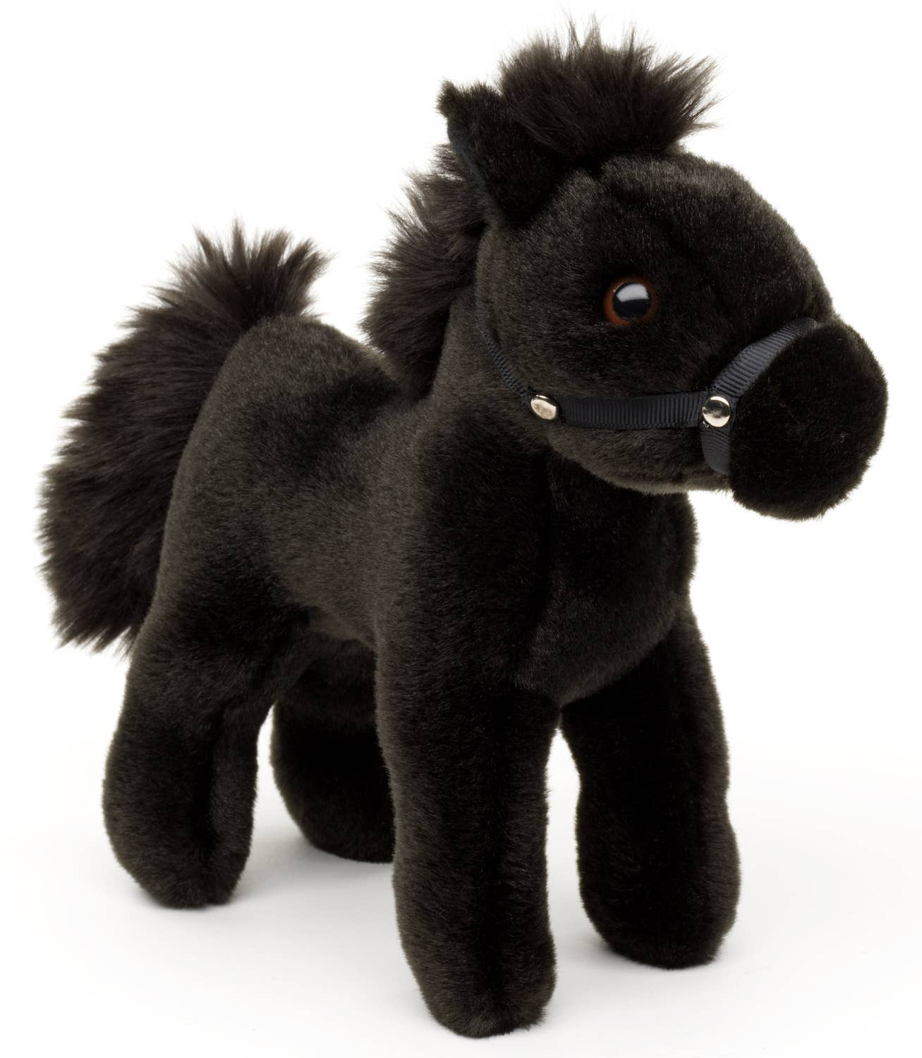 Cheval, debout, noir (sans selle) - Peluche Uni Toys