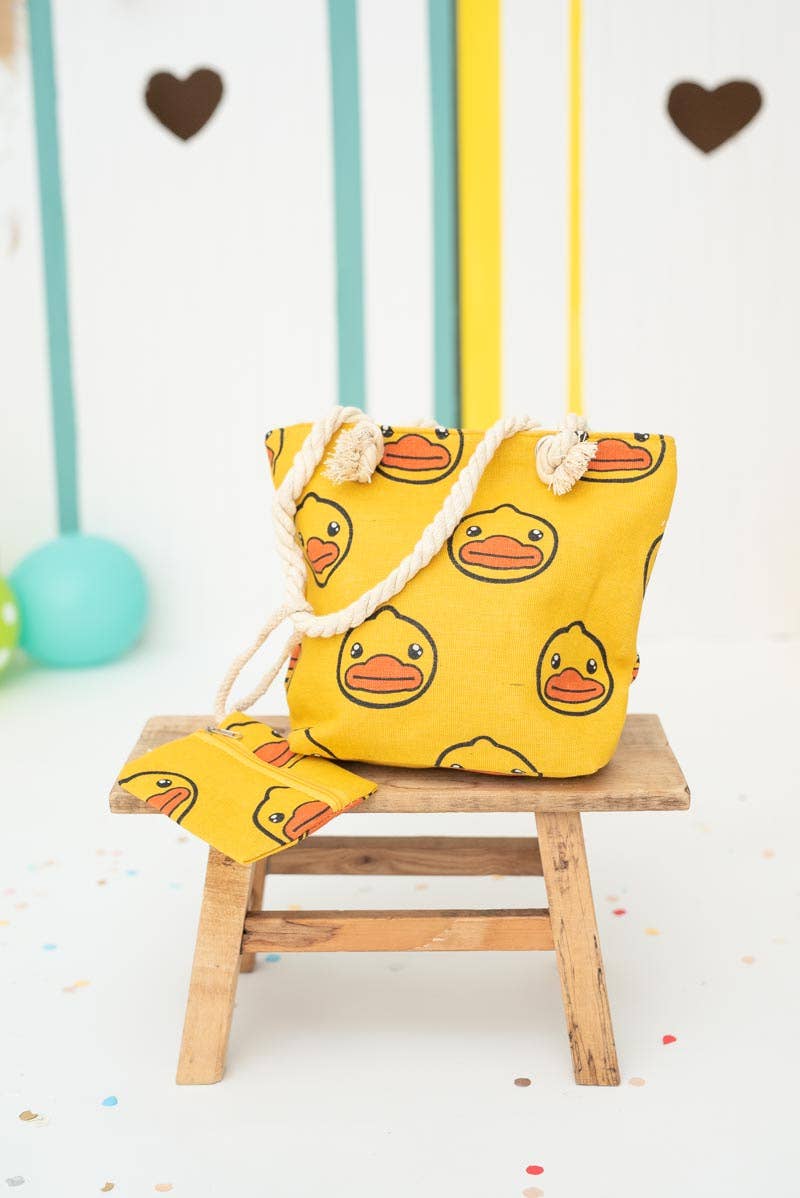 Petit sac pour enfants avec motif canard crochet fait main cadeau de naissance pour bébé
