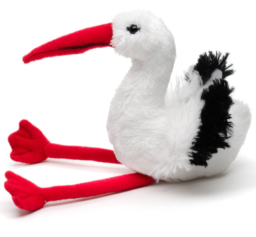 Peluche cigogne - 19 cm (hauteur) Uni Toys