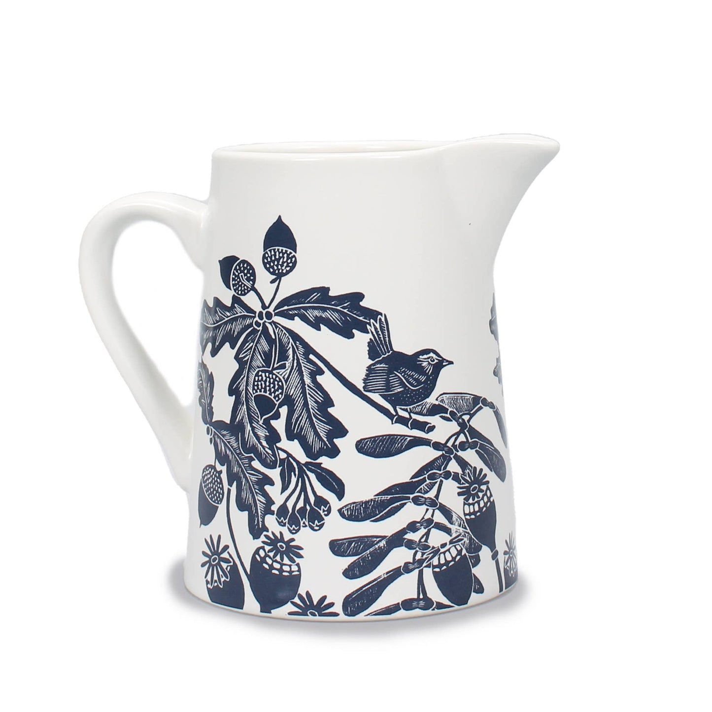 Pichet céramique Woodland - Acorns & Thistles bleu