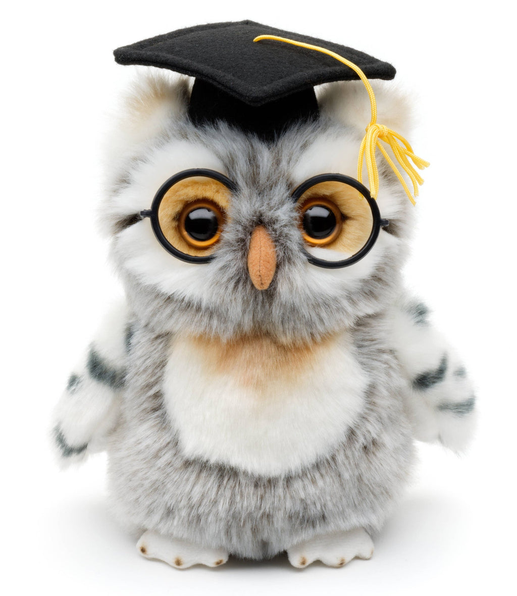 Hibou avec chapeau de médecin et lunettes - peluche Uni Toys