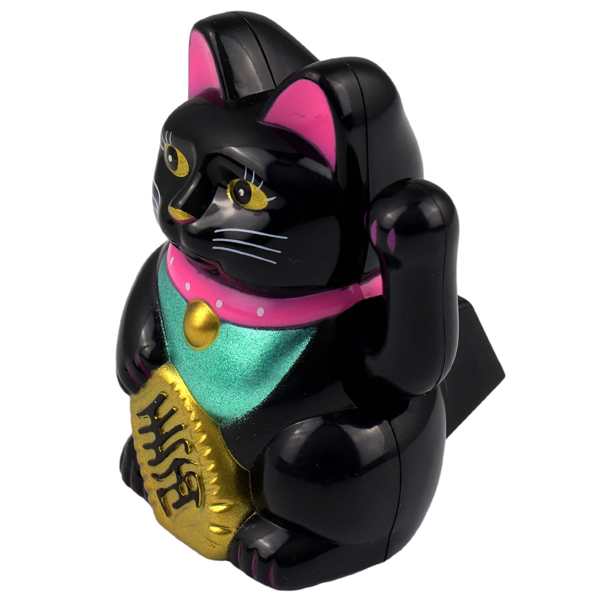 Mini Chat chanceux solaire noir 5cm