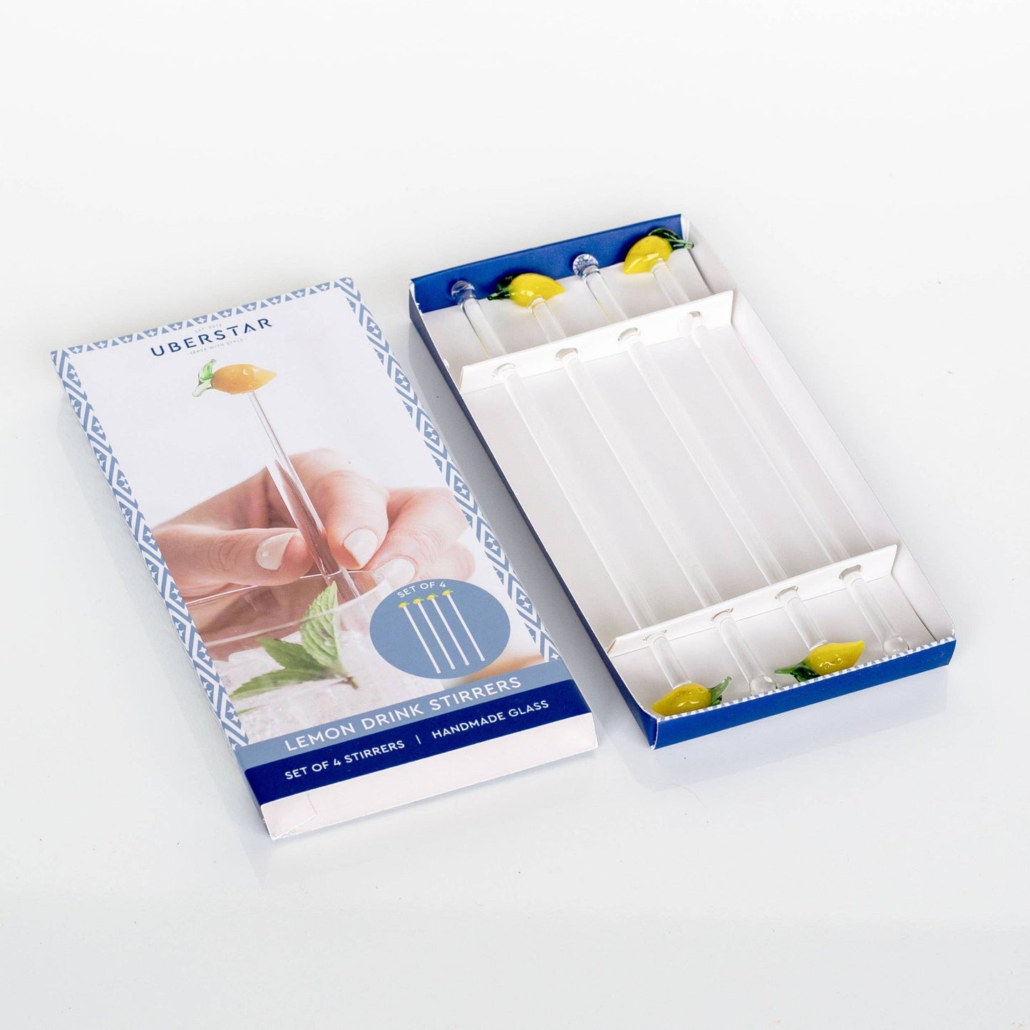 Agitateurs à cocktail en verre Citron