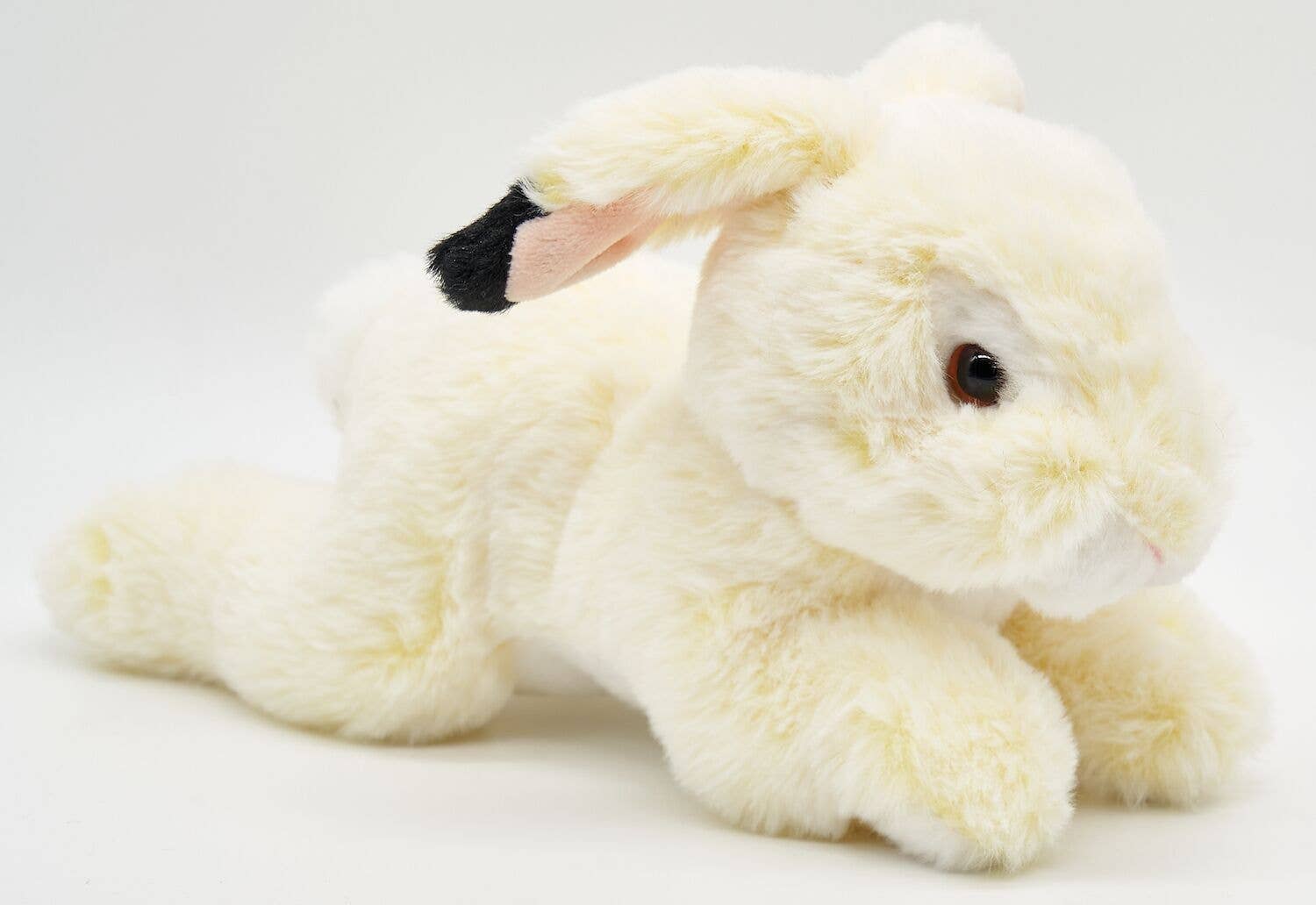 Peluche lapin jaune marbré Uni Toys
