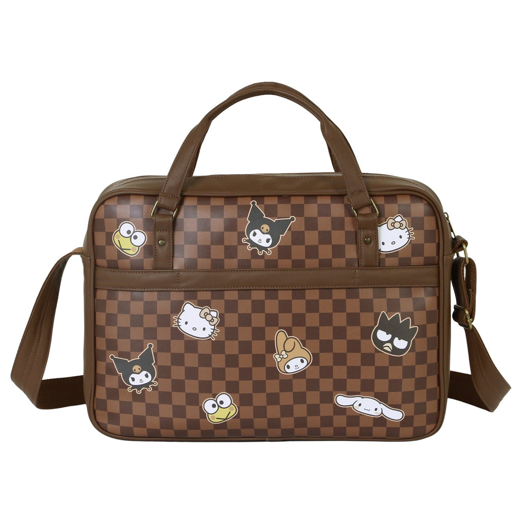 Sacoche pour Ordinateur Portable Hello Kitty « Squares » – Brun
