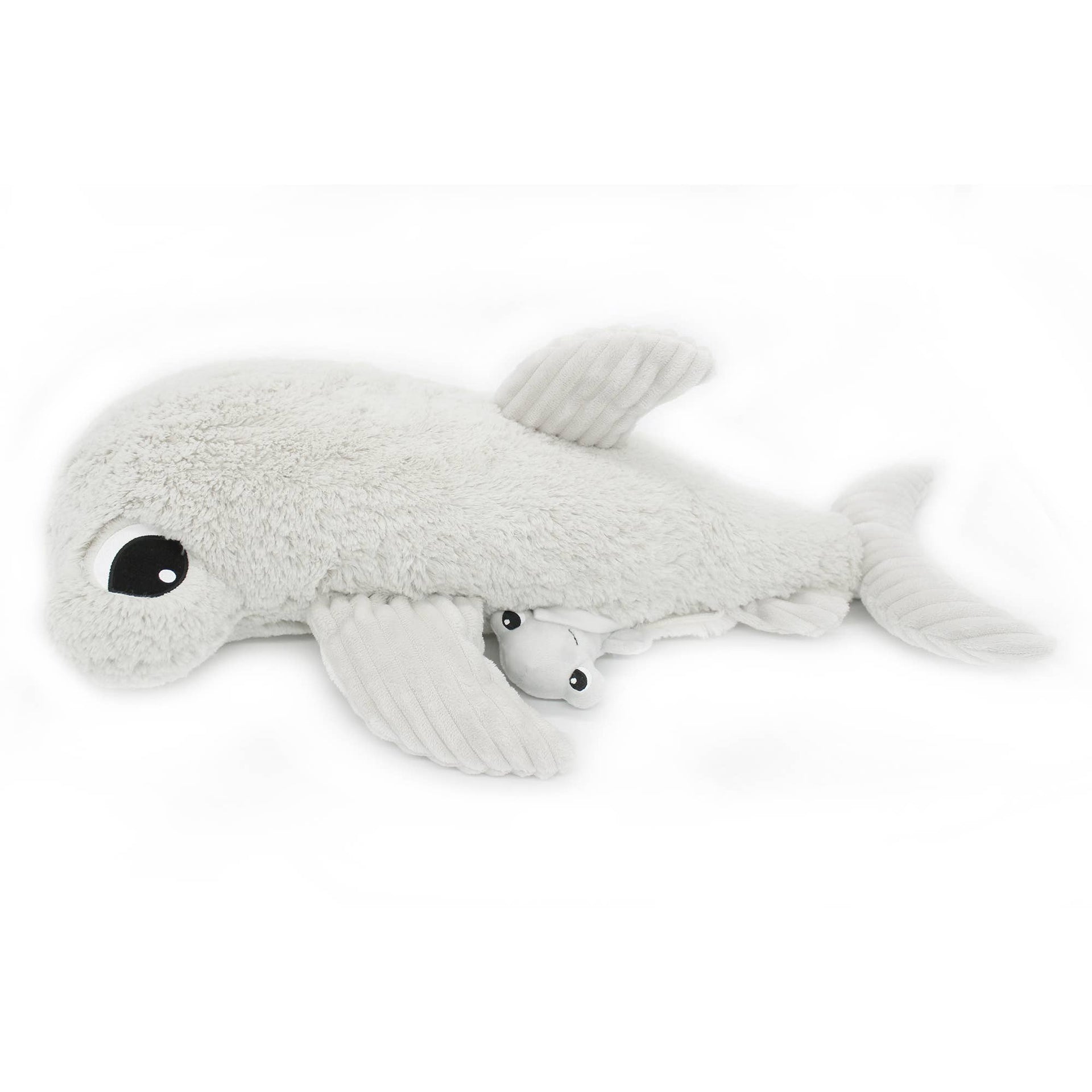 Peluche requin marteau Clou maman et son bébé gris clair – Les Ptipotos