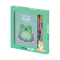 Coffret Journal + Stylo 6 Couleurs Oh My Pop! « Froggy »