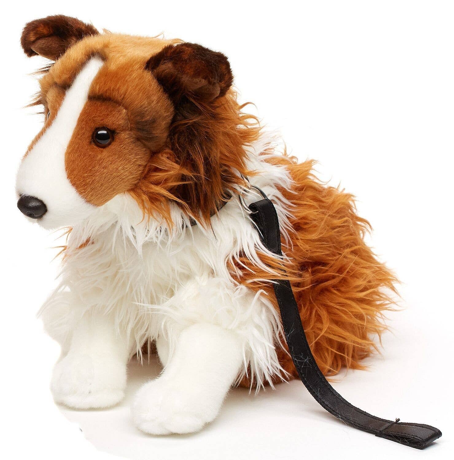 Colley à poil long (avec laisse) - peluche Uni Toys