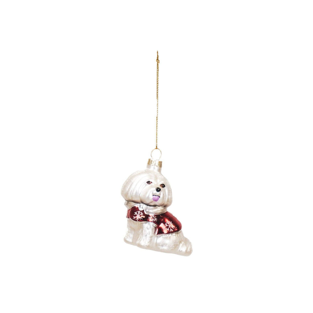 boule de noel chien blanc 203572 8721123500223