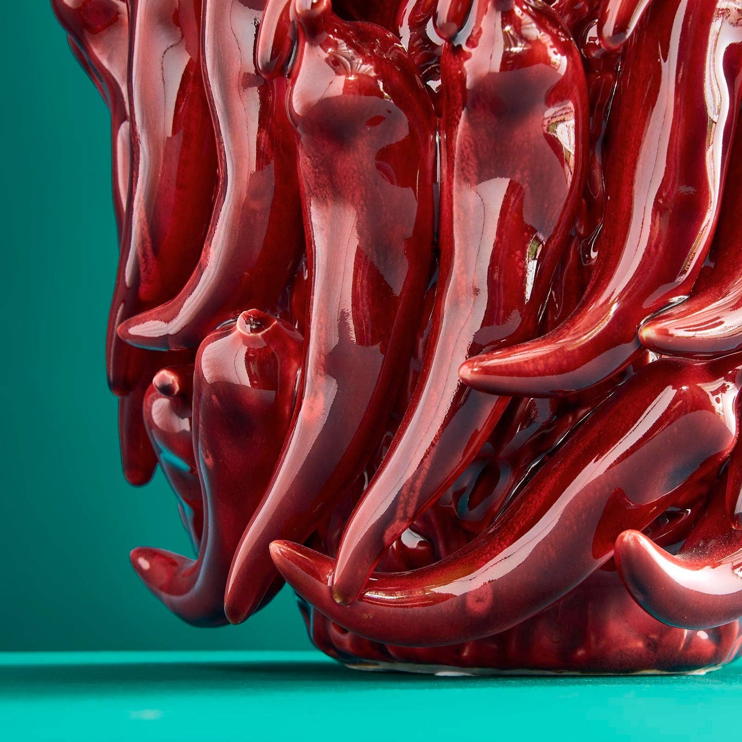 Chili-Vase, burgunderrot