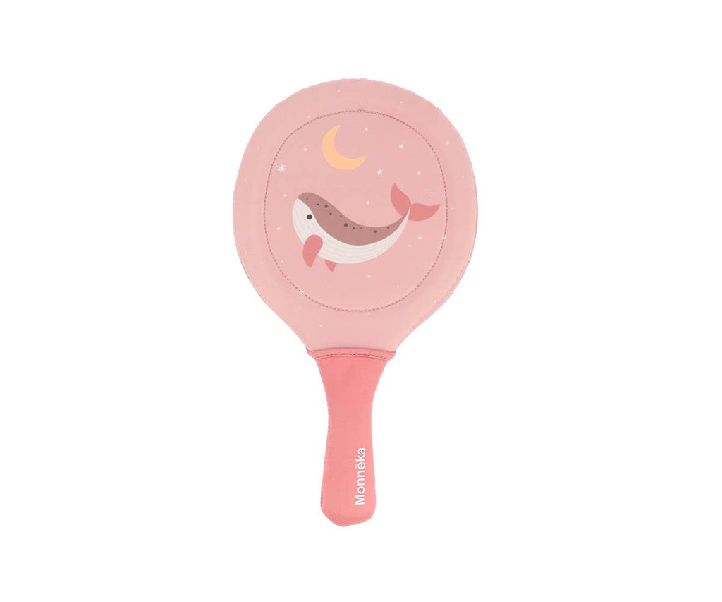 Raquettes de plage en néoprène Whale Pink avec balle