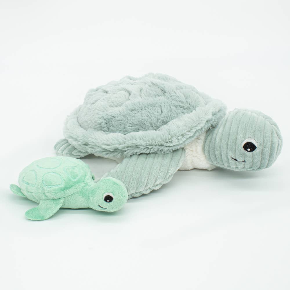 Sauvenou the turtle plush mama and her mint baby – Les Ptipotos