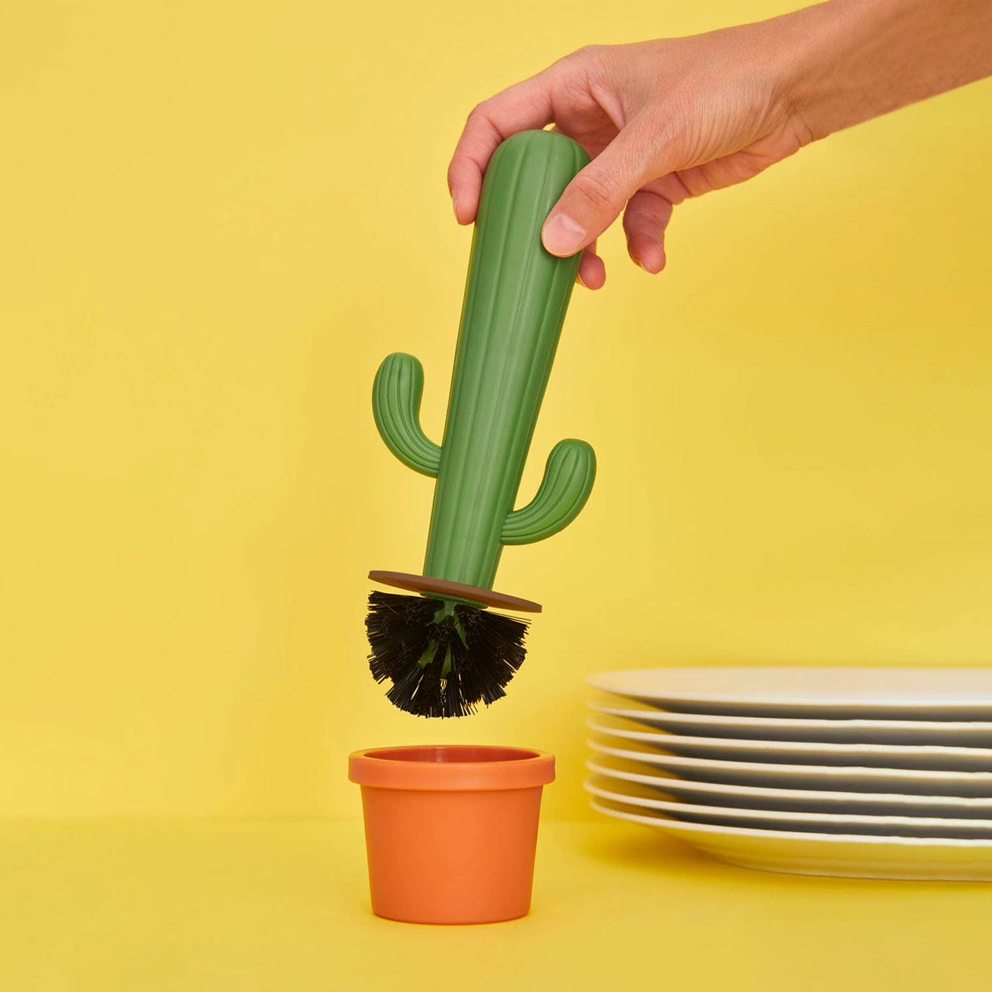 Brosse à vaisselle Cactus Vert