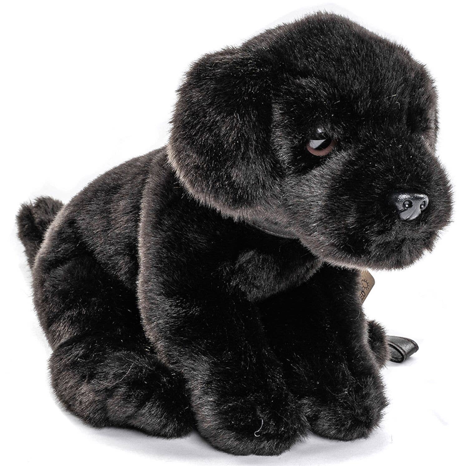 Peluche Chiot labrador (noir), avec laisse Uni Toys