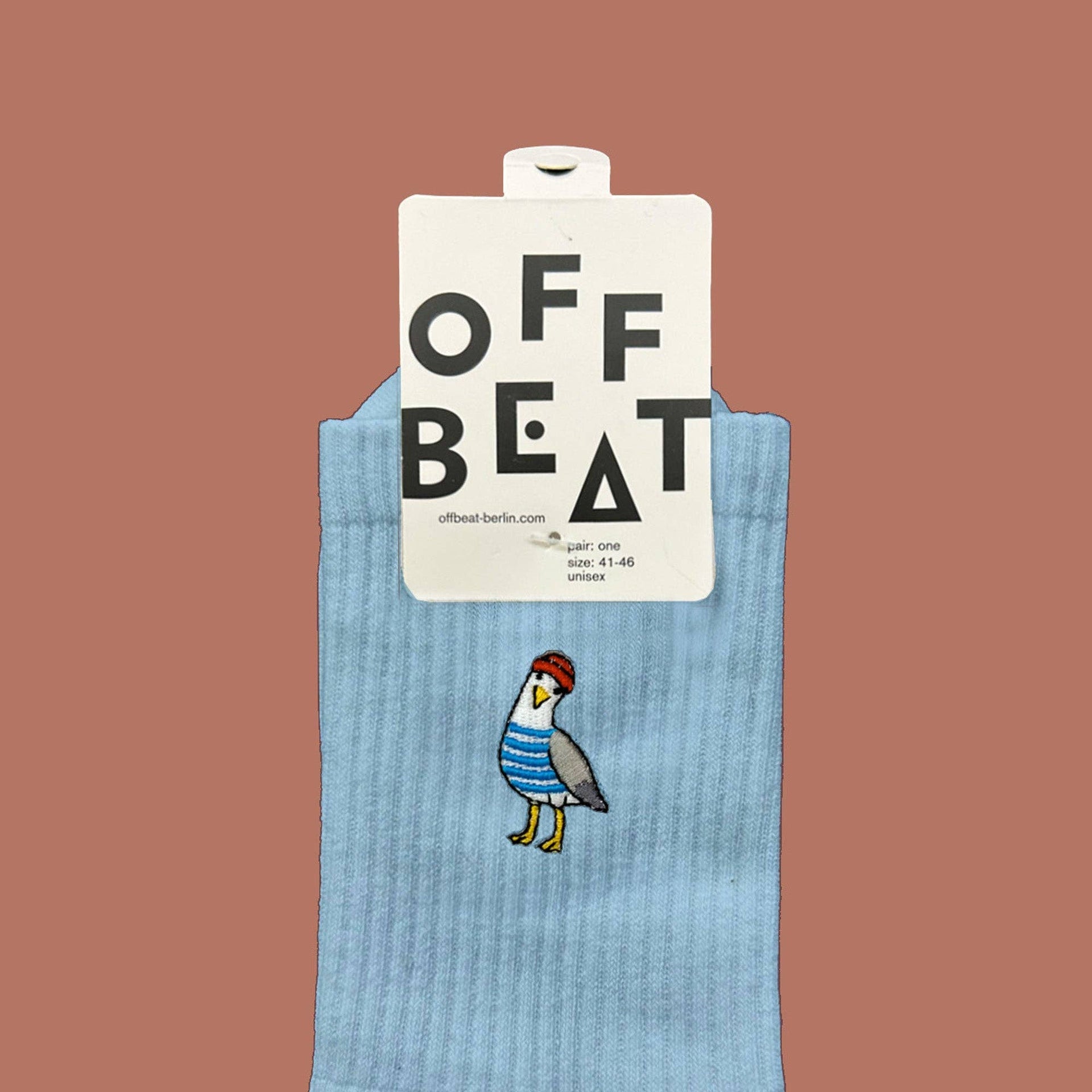 Chaussettes brodées Mouette