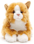 Chat couché (brun-rouge) - peluche Uni Toys