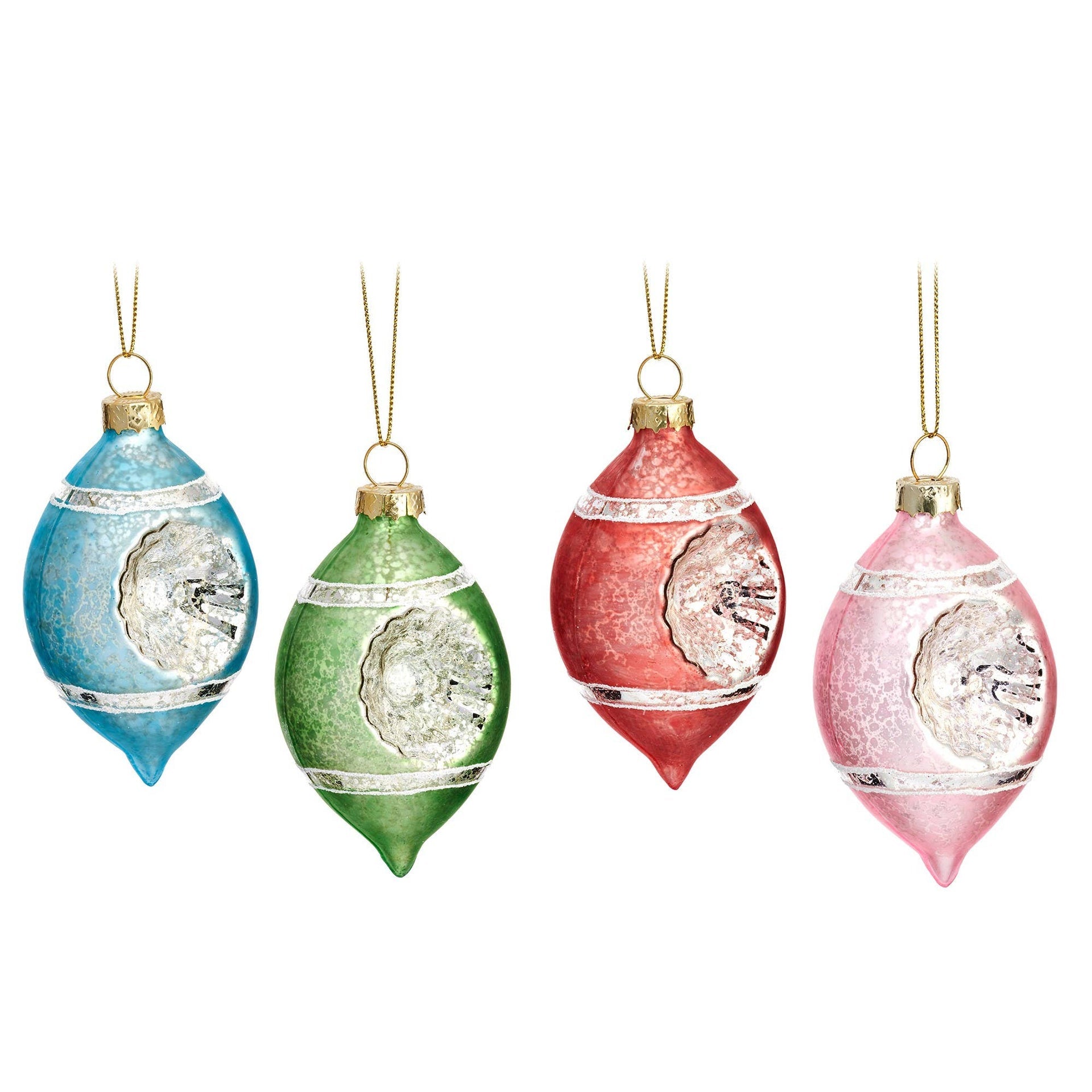 Pastel Vintage Embossed Balls 4-Pack