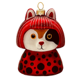 Boule de Noël Yayoi Kusameow Kusama Chat Calico – vue principale