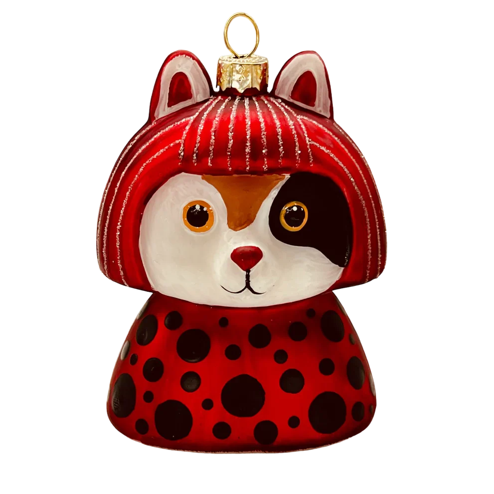boule de noel yayoi kusameow kusama chat calico naked decor ORN kusameow 02191692