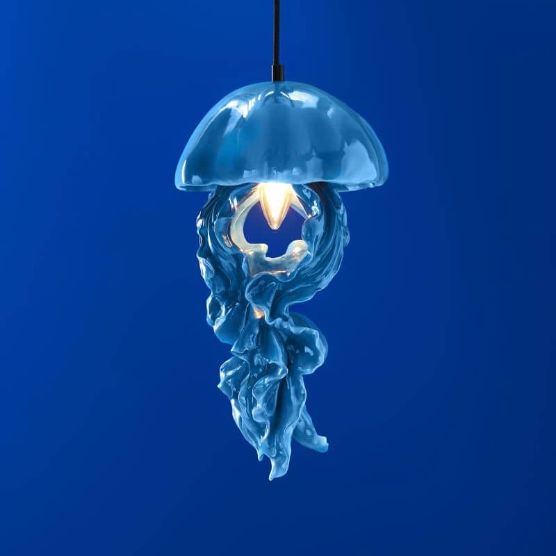 Plafonnier Méduse Ava, Bleu