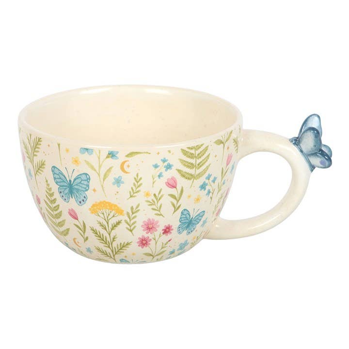 Mug à motif floral Luna Bloom avec papillon