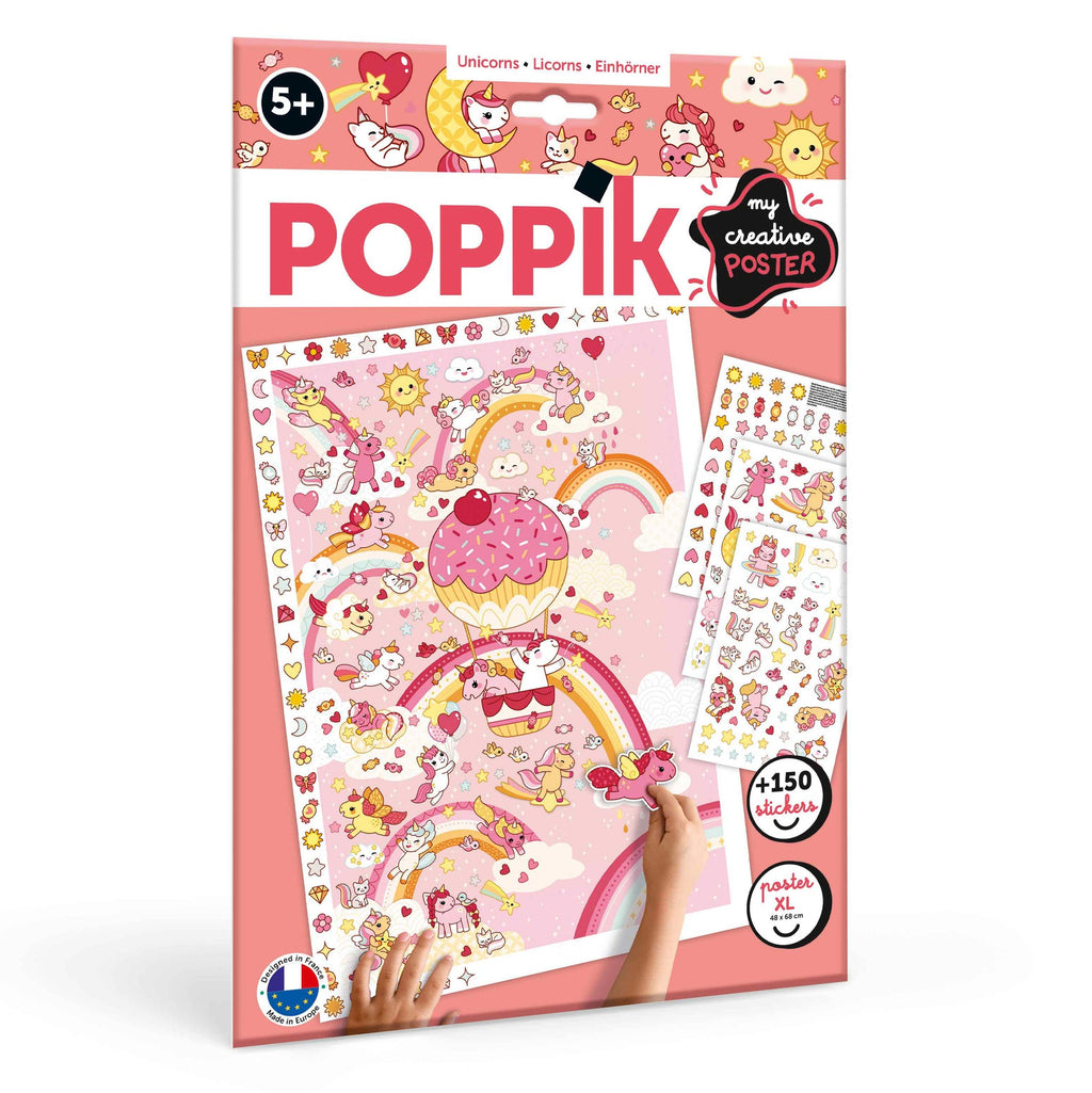 Les créatifs posters en stickers - licornes