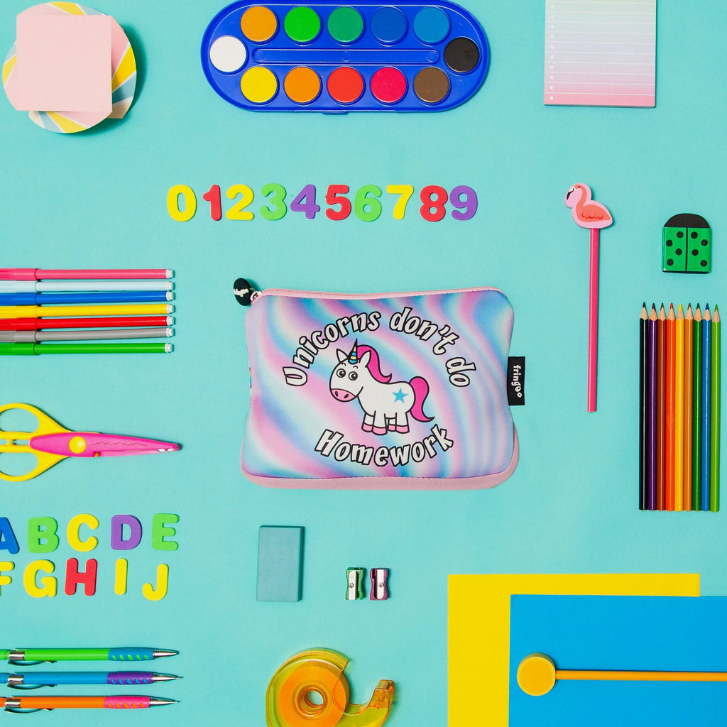 Grande trousse scolaire – licorne « Homework »