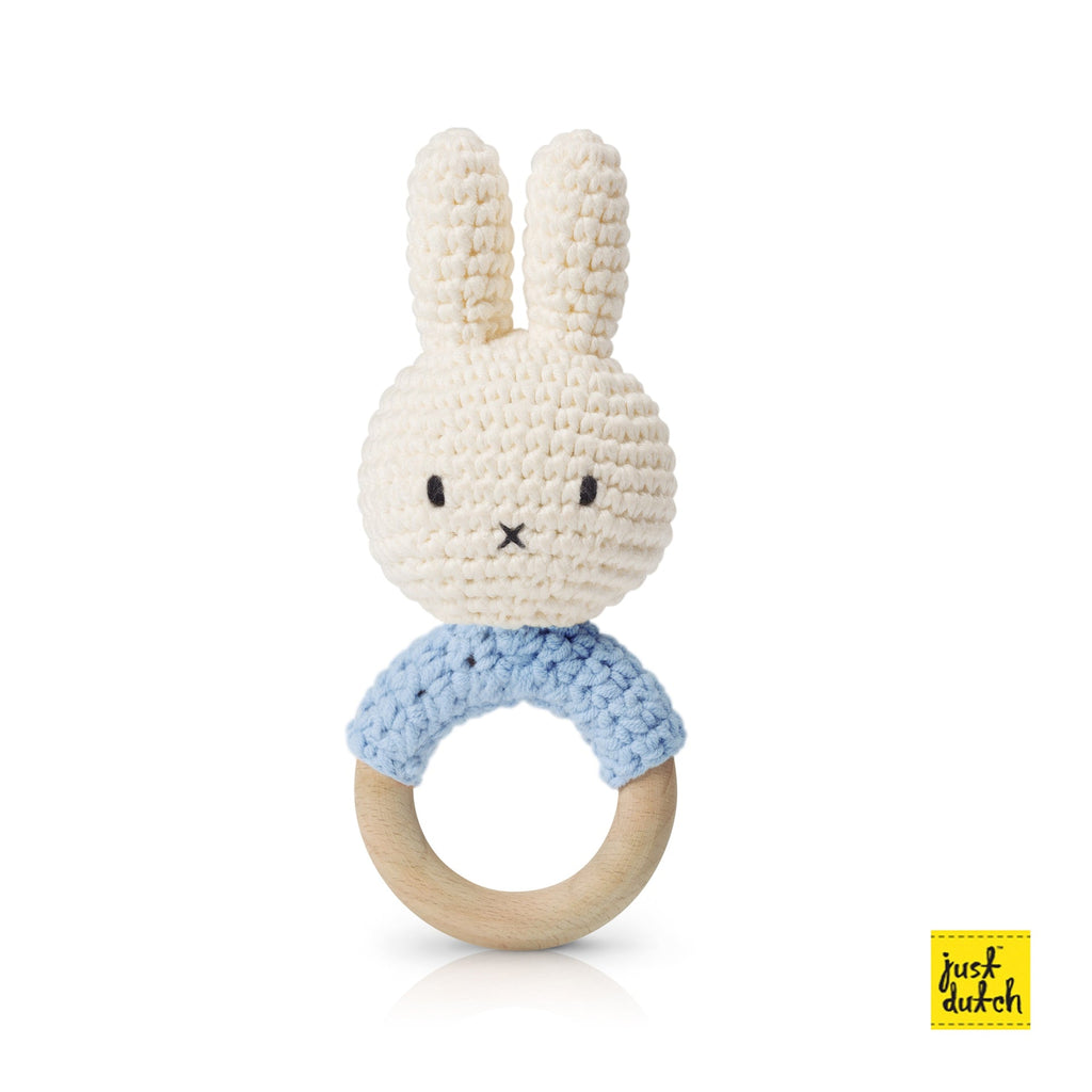 Hochet en Crochet Miffy - Bleu pastel