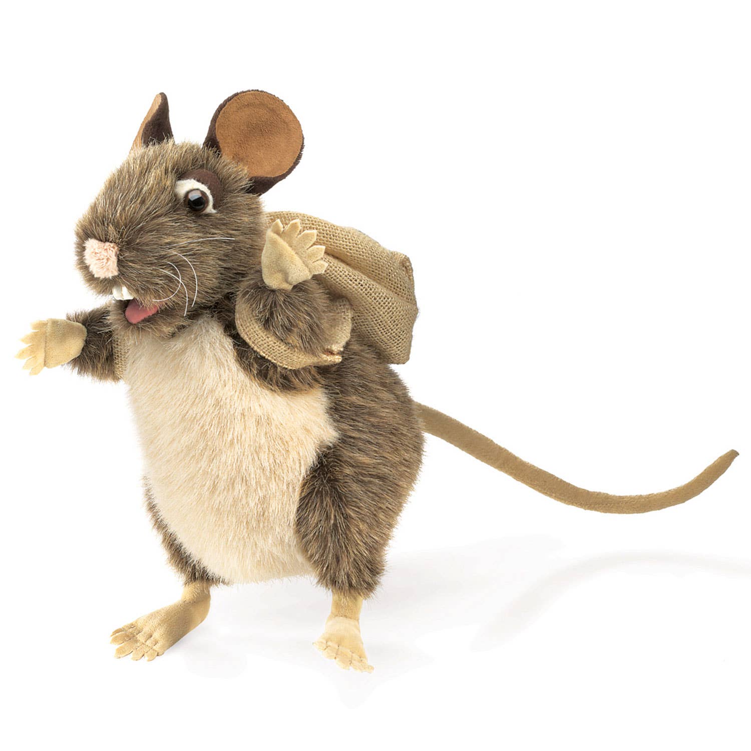 Marionnette à main Rat, aime collectionner 2847/Pack Rat Folkmanis réaliste