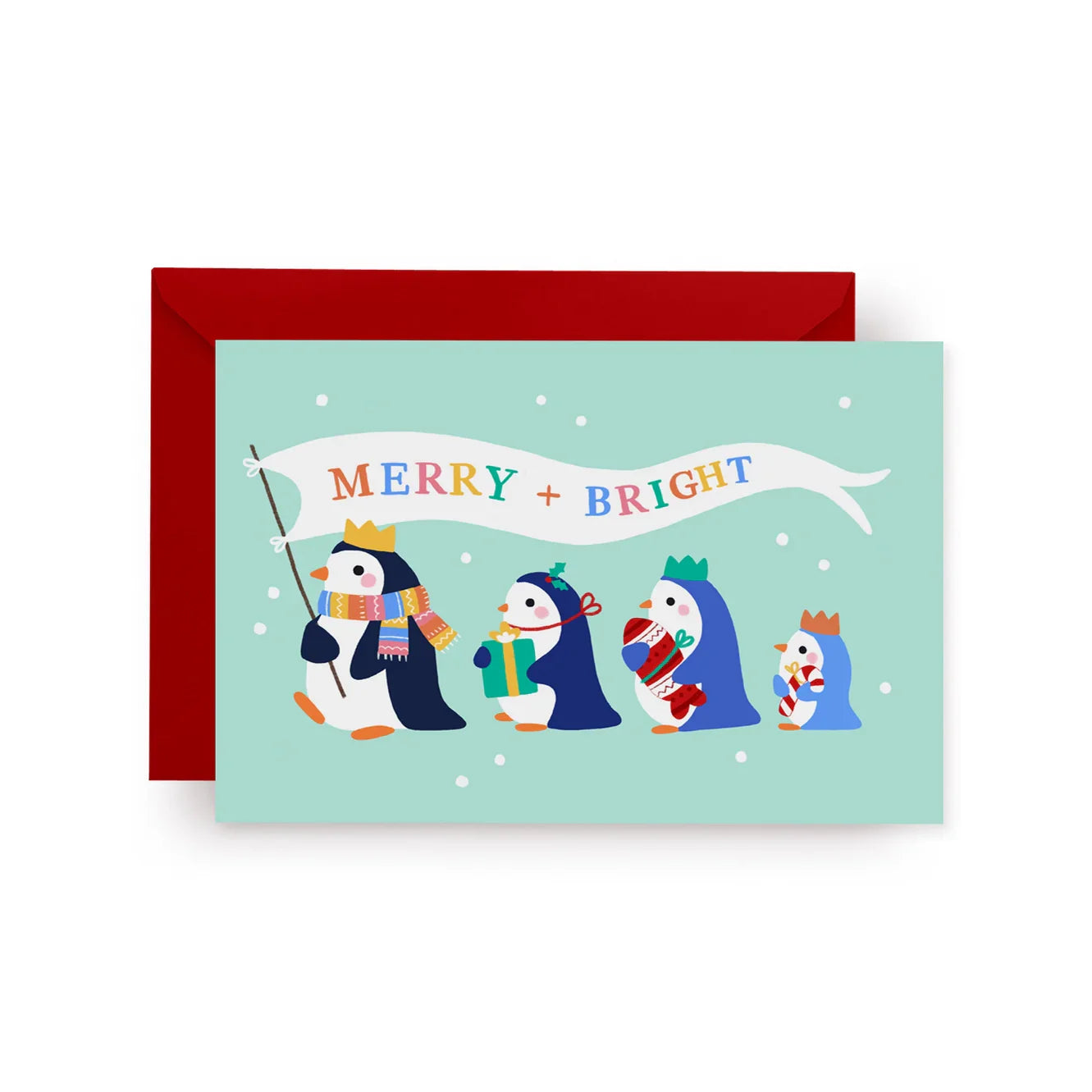 carte de voeux pingouins defile des fetes hux loves honey 09907276