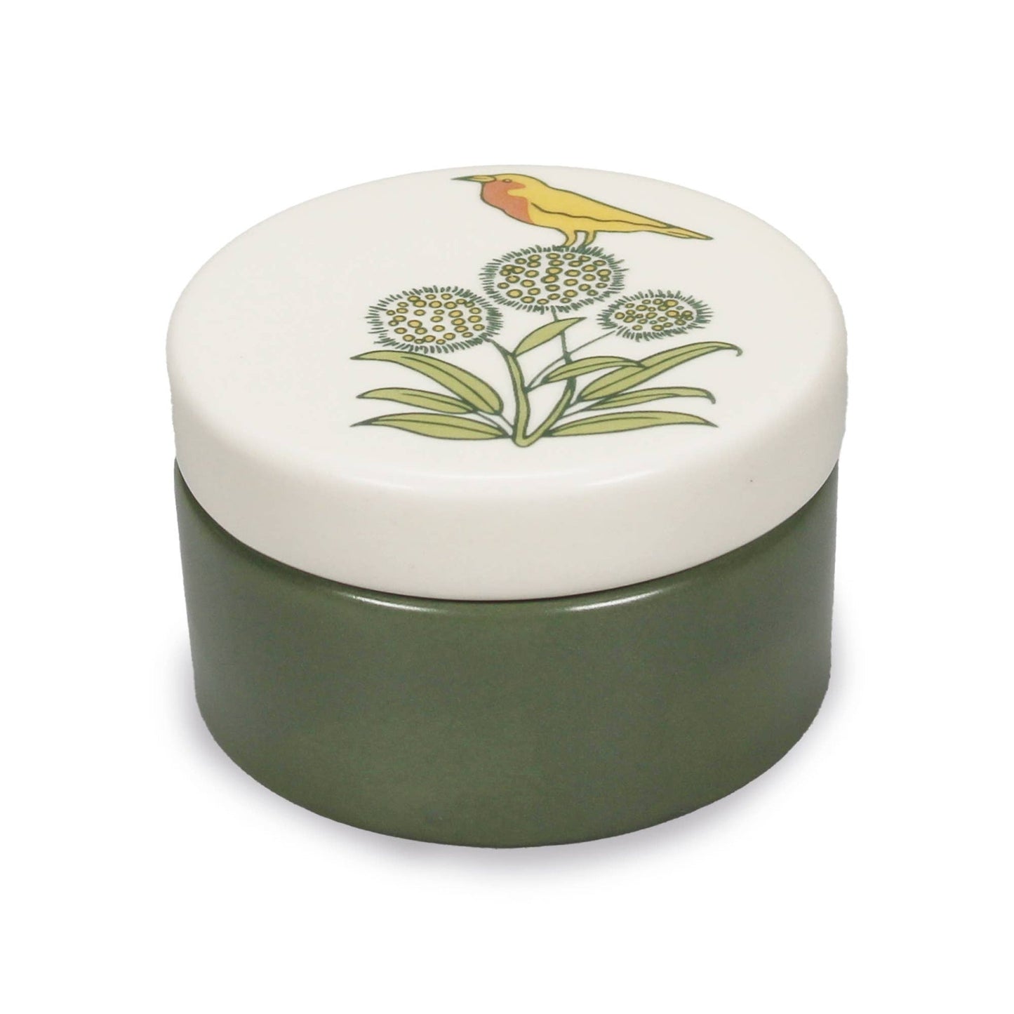 Boîte à bibelots en céramique Voysey Jardin botanique Faune Oiseau