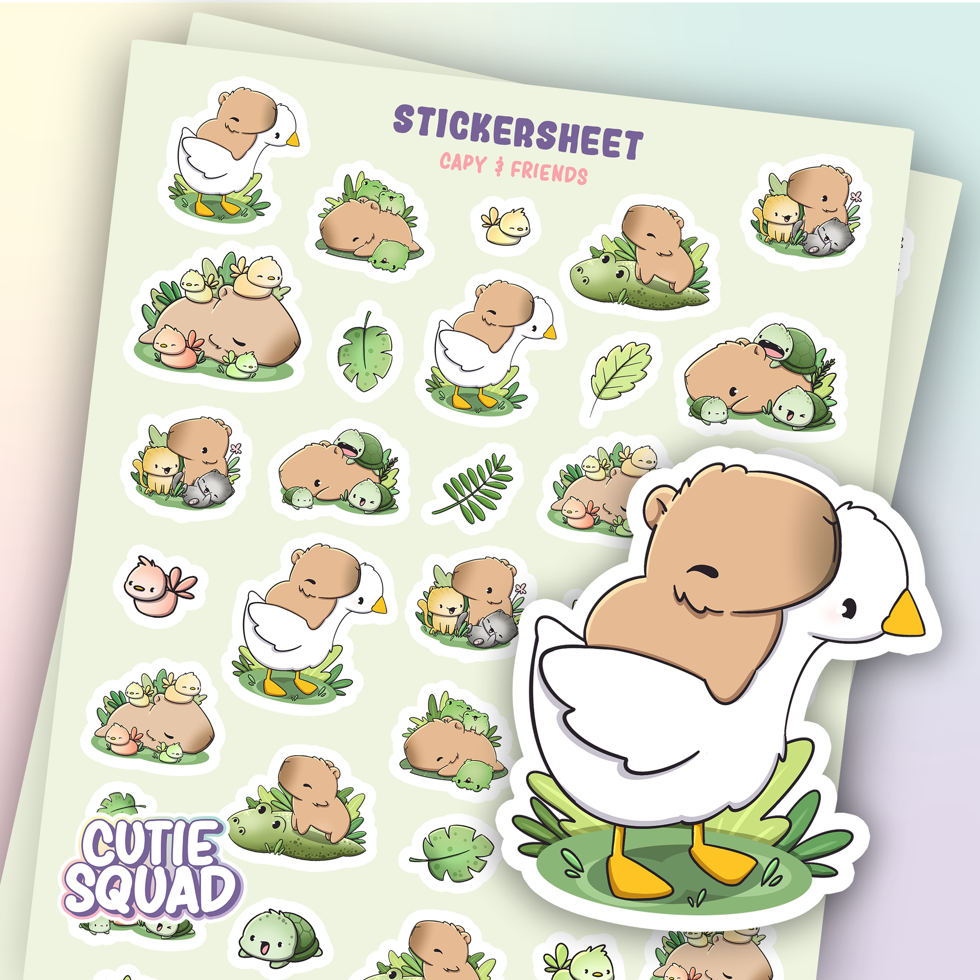 Capybara and Friends Sticker Sheets