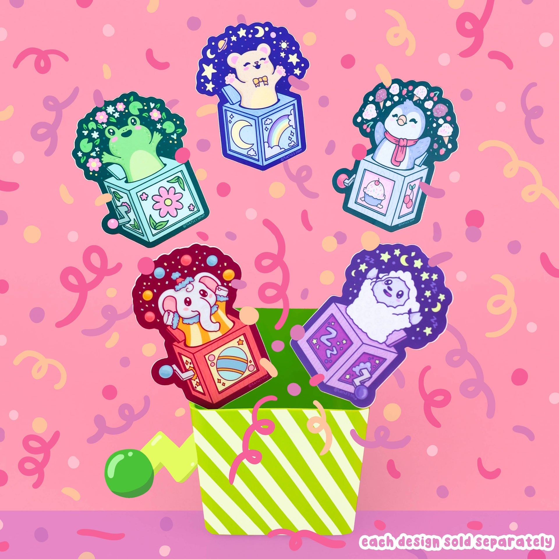 Jack in the Box Eiscreme-Pinguin Sticker