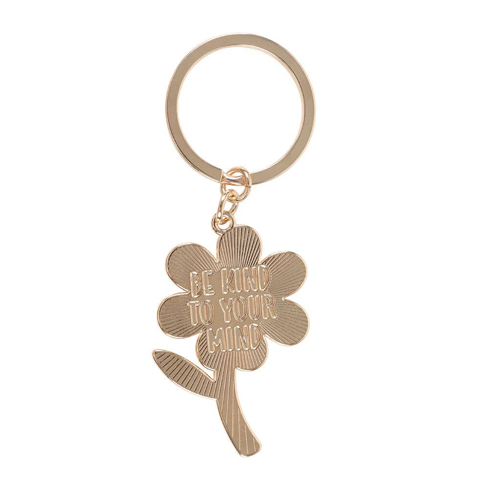 Porte-clés fleur « Prends soin de ton esprit »