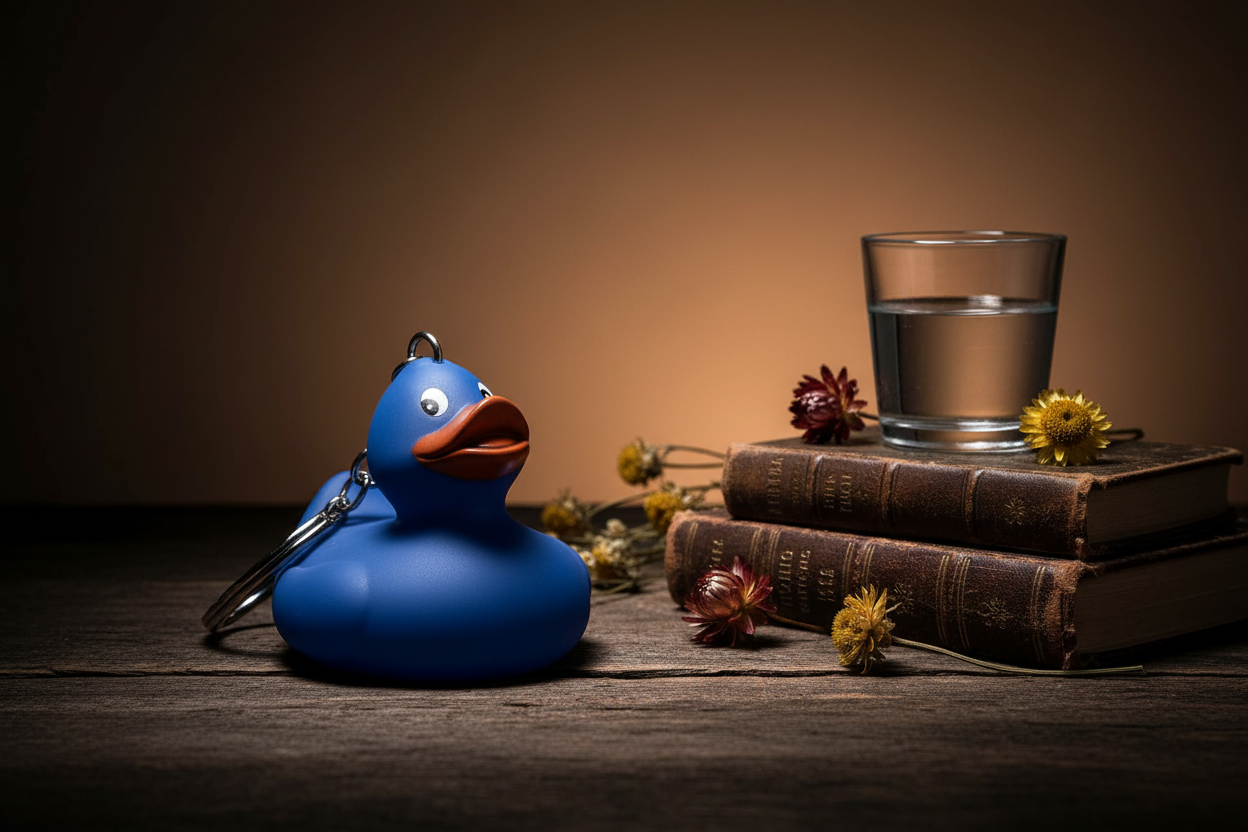 Porte-clés Canard Bleu