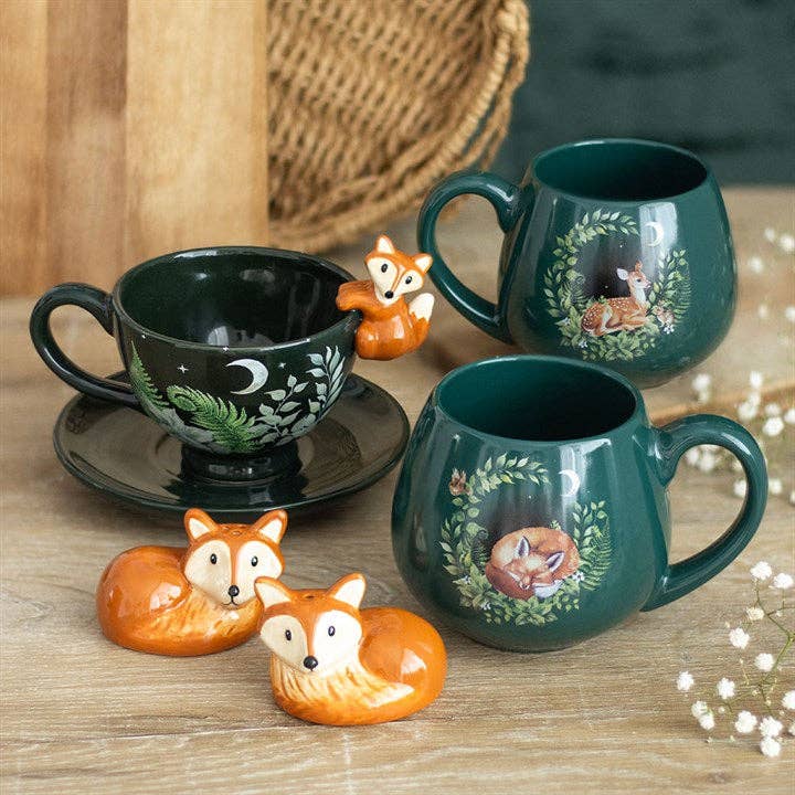 Tasse et soucoupe Forêt avec Renard 3D – 500 ml