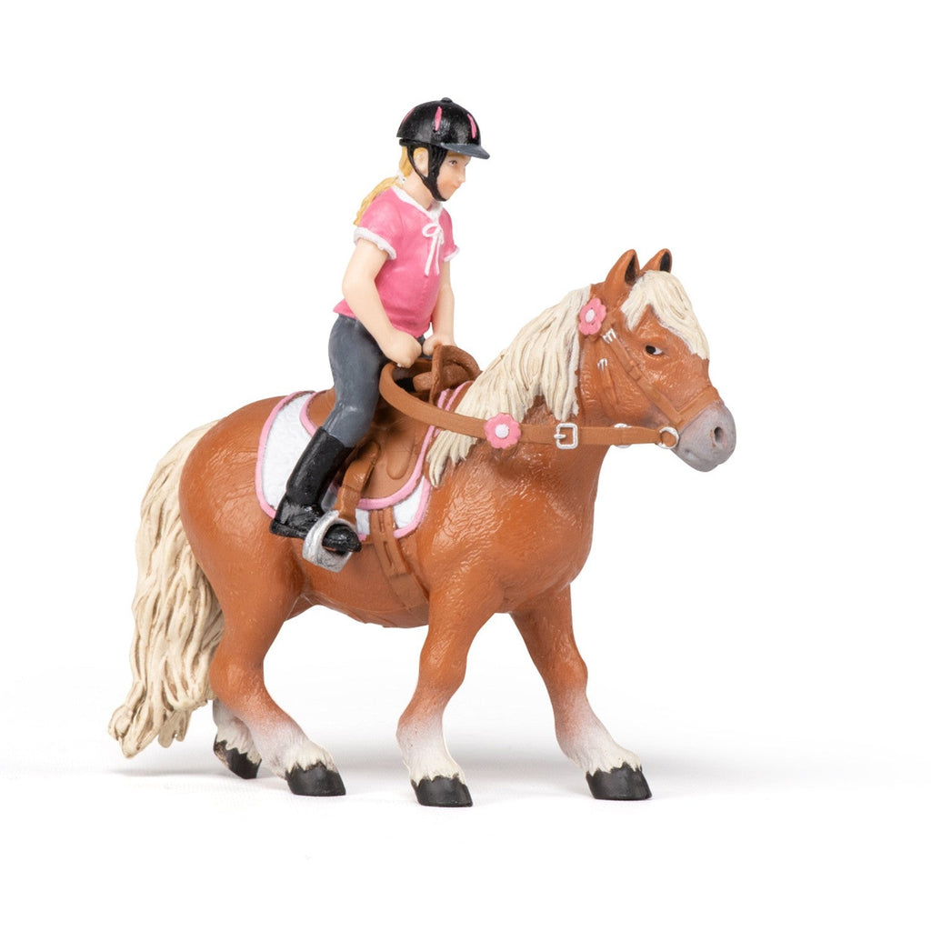 Figurine Poney Shetland avec selle Papo - cheval