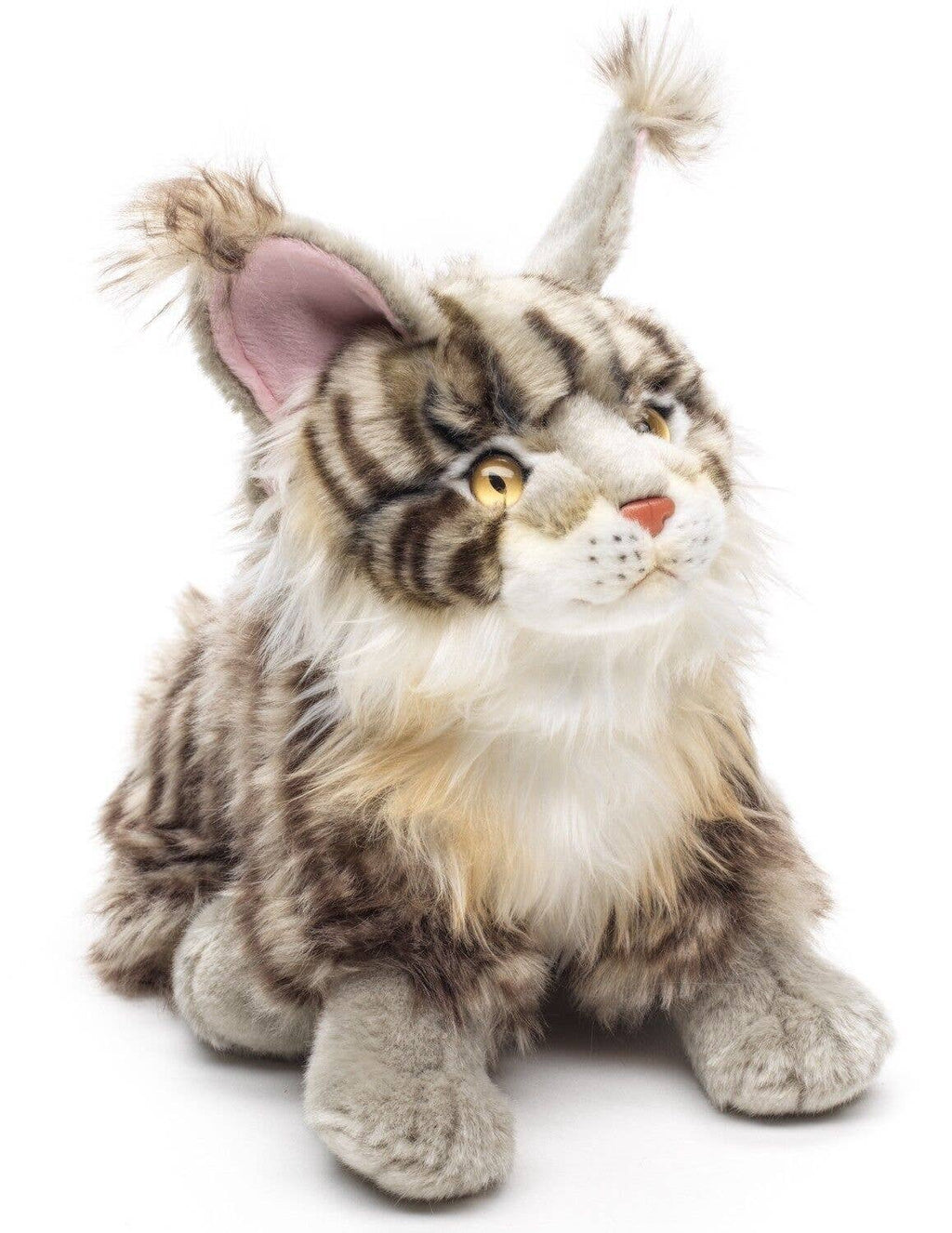 Peluche Chat Maine coon assis (gris) Uni Toys