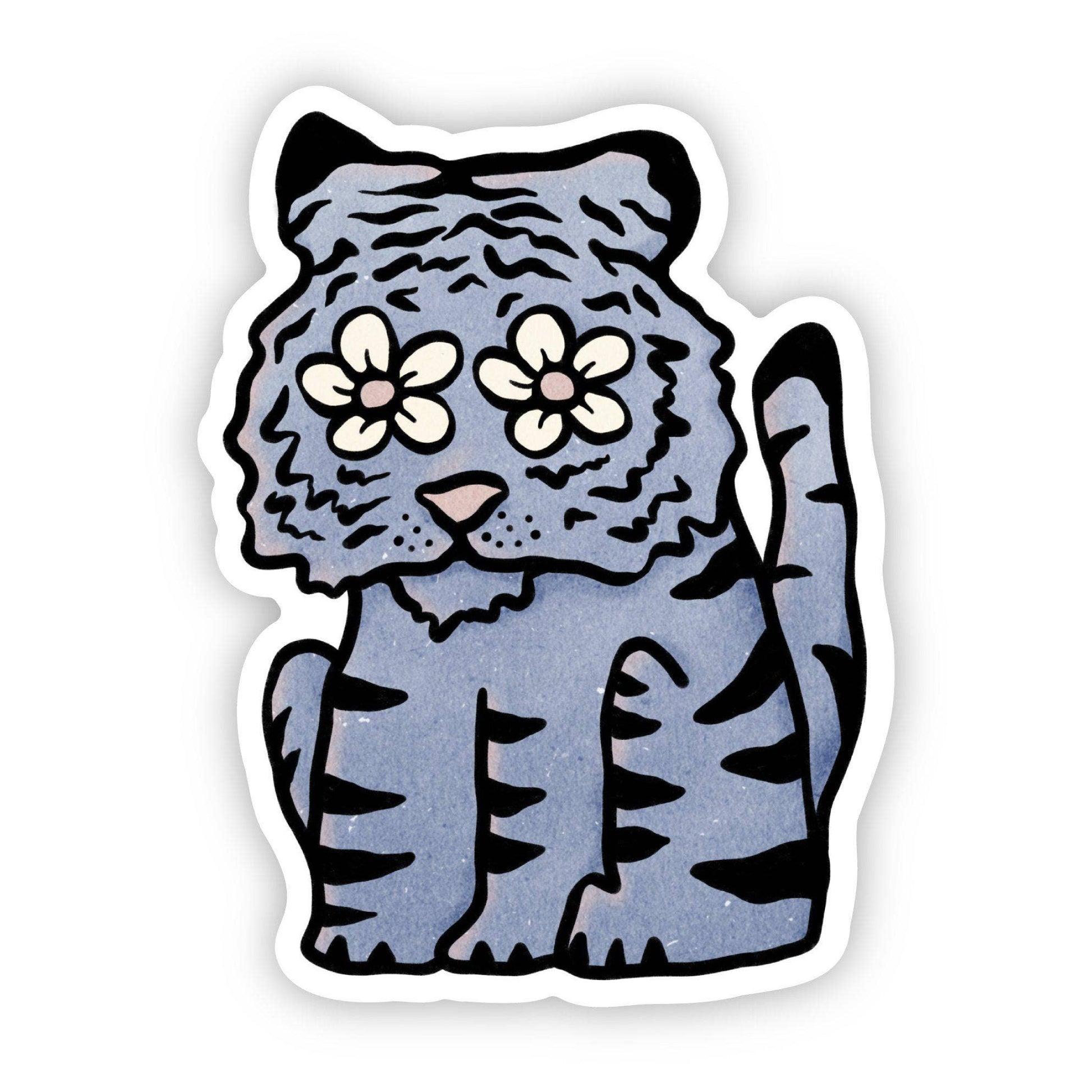 Sticker Tigre Fleurs Big Moods CoinCaillerie