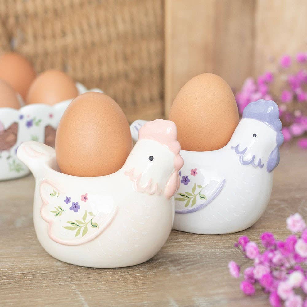 Coquetiers Poules Florales