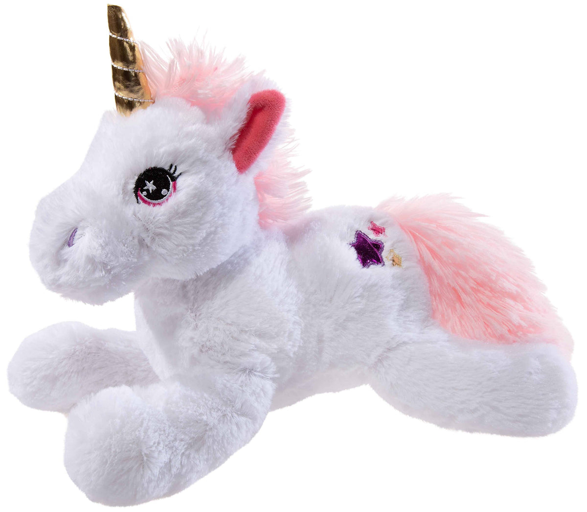 Peluche Licorne blanche couchée M - 30 cm — Heunec