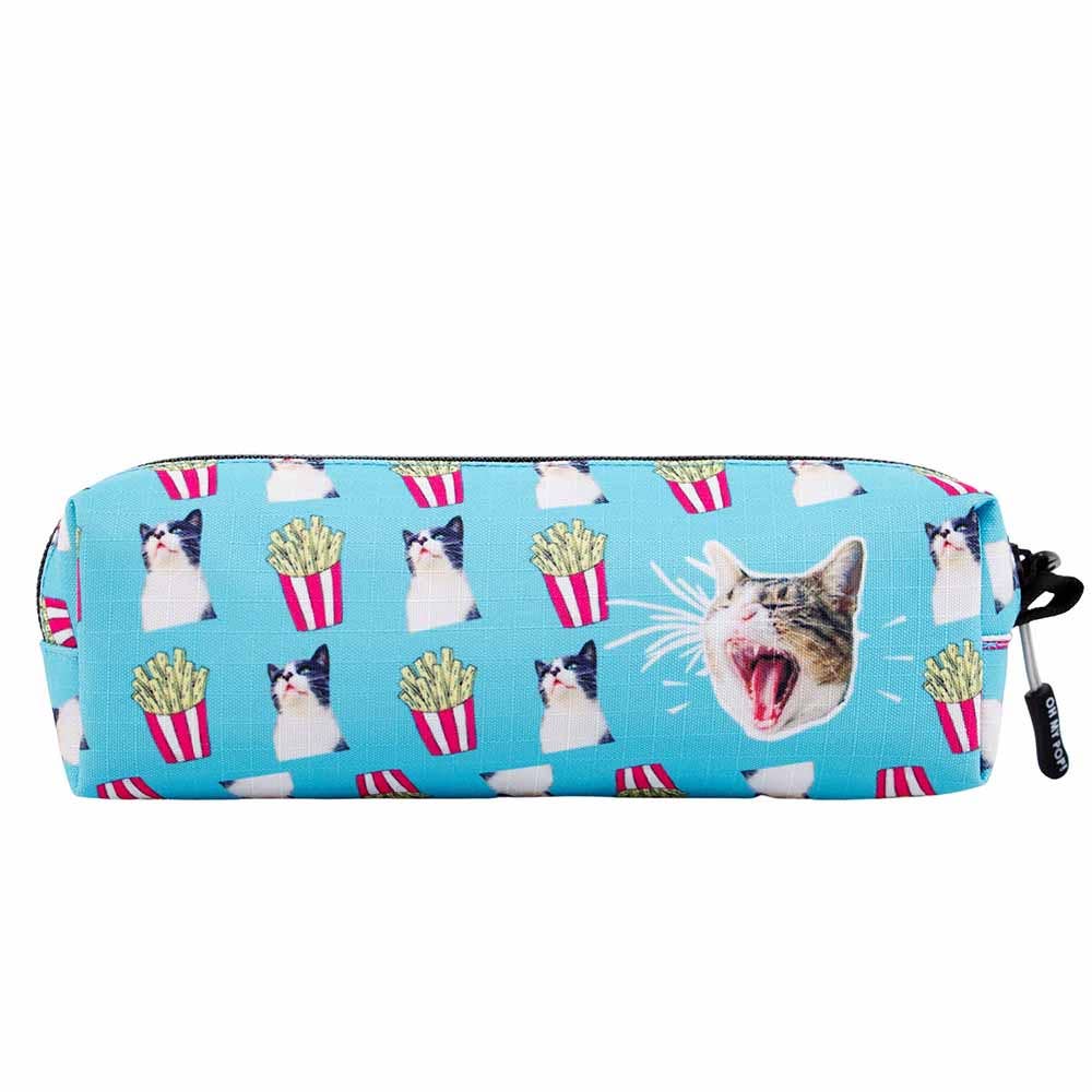 Oh My Pop! "Angry Cat" Square Pencil Case