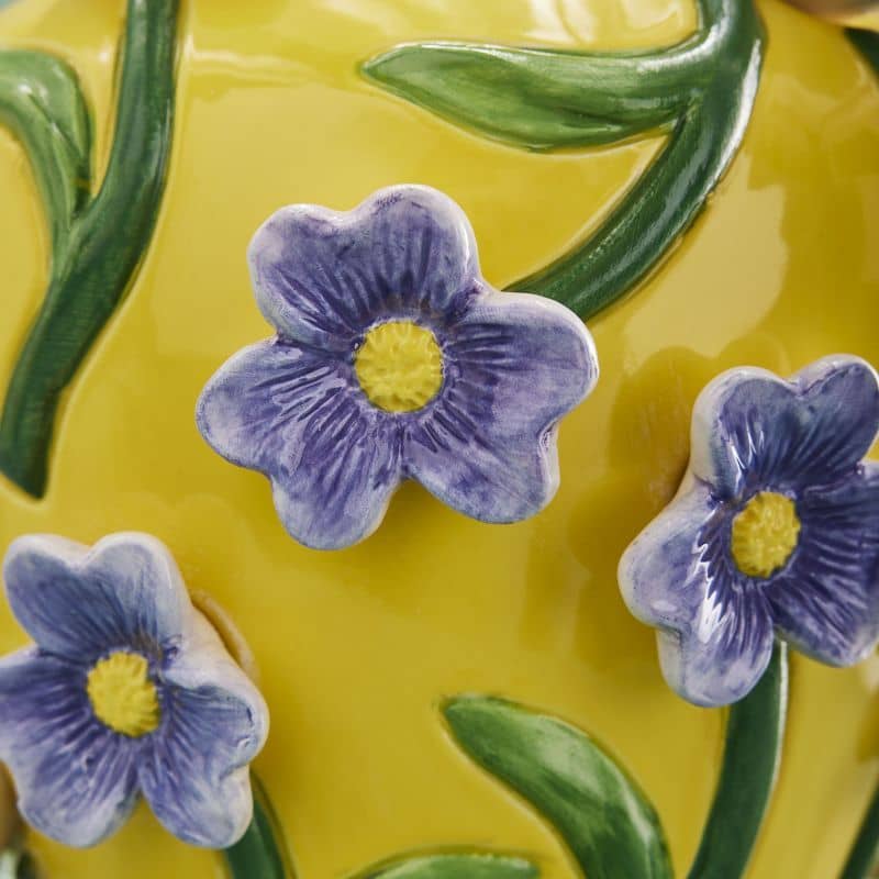 Mr. Flowers Vase, Dolomite Yellow, 23 x 23 x 26 cm