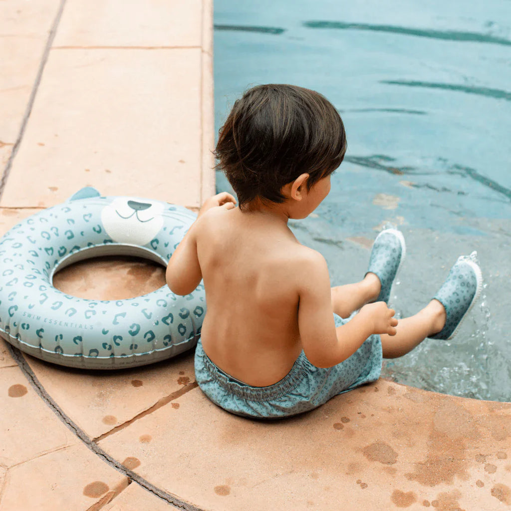 Bouée de piscine Léopard Vert