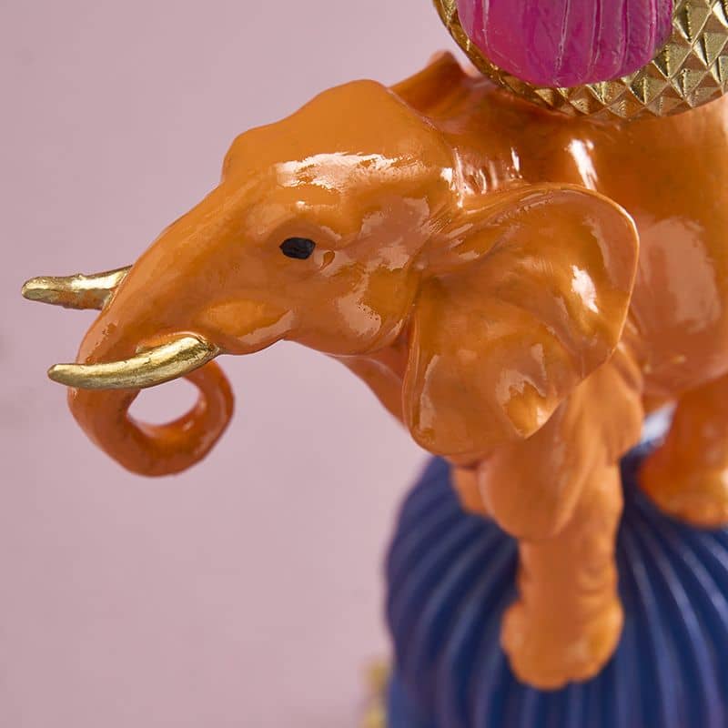 Chandelier éléphant orange
