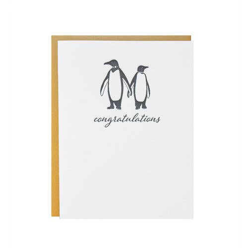 Glückwunschkarte zur Hochzeit – Pinguine