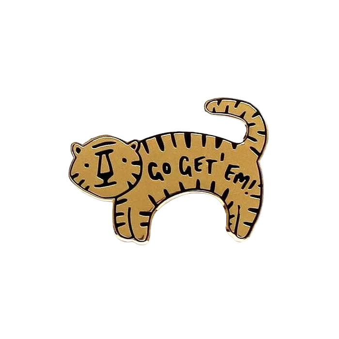 Distintivo de tigre "Vá buscá-los"