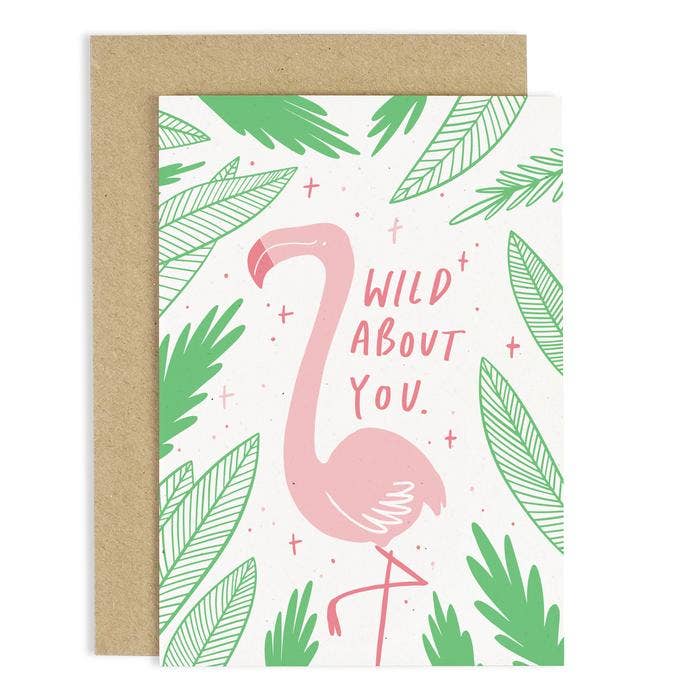 carte de voeux flamant wild about you old english company CCB06 615284167082