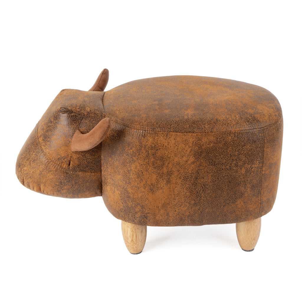 La Vache Stool – Faux Leather & Wood